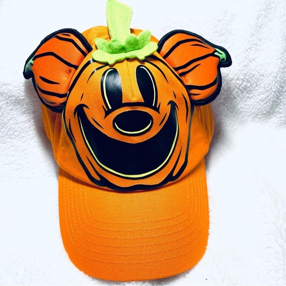 🎃 NWT Disney Mickey’s Pumpkin Patch Hat – Glow-in-the-Dark! 🕸️ - Picture 7 of 14